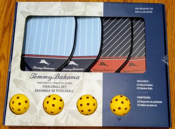 Tommy Bahama Pickleball Set – 4 Paddles & 4 Balls