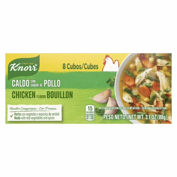 Knorr Chicken Bouillon Cubes – 8 Count, 3.1 oz Box