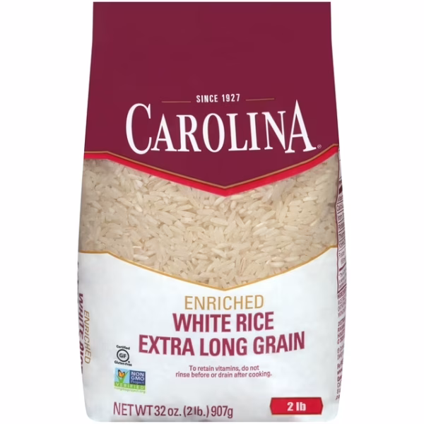 Carolina Long Grain Enriched Rice – 1 lb Bag