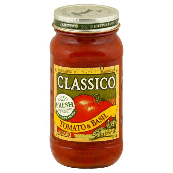 Classico Tomato & Basil Pasta Sauce – 24 oz Jar