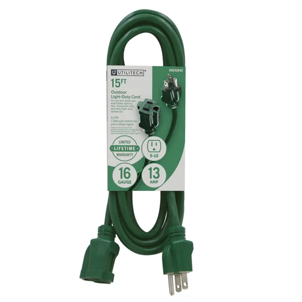 Outdoor Extension Cord – 15 ft,