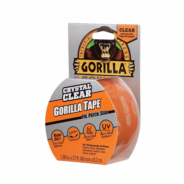 Gorilla Crystal Clear Tape – 1.88 in x 27 ft