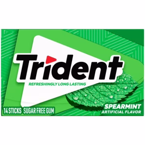 Trident Spearmint Sugar-Free Gum – 14 Sticks